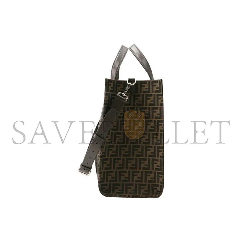 FENDI FF JACQUARD SHOPPER FABRIC MULTICOLOR 7VA390AG0MF19KW (42*35*19cm)